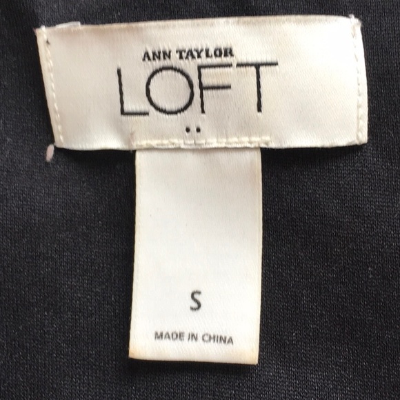 LOFT Sleeveless Sheer Top Ruffles Jewel-tones on Black - Picture 7 of 9